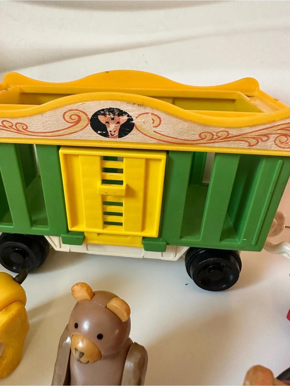 Vintage Fisher-Price Little People Play Circus Train Set 1973 #991 clown animals